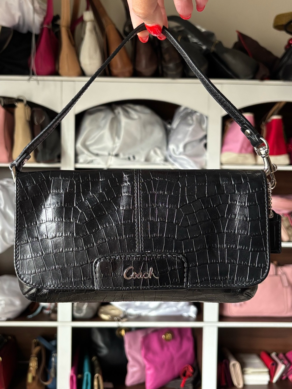 🖤🐊Y2K COACH Ashley Large Wristlet Mini Bag🐊🖤